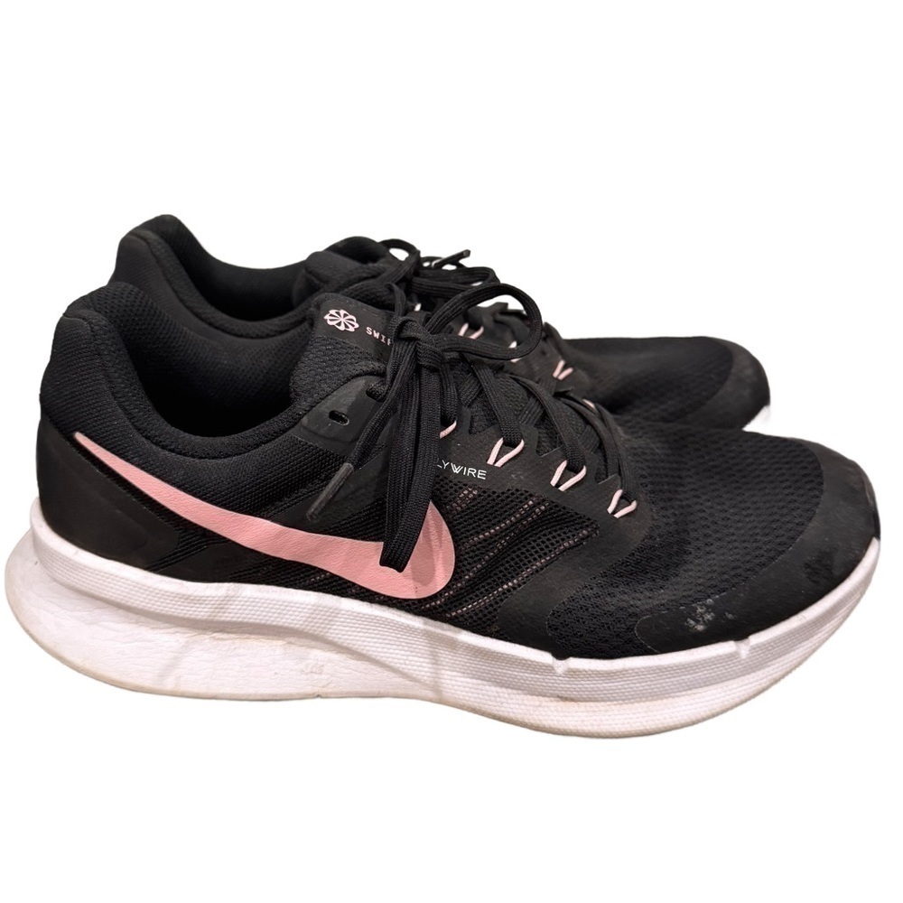Nike Swift 3 Flywire Women’s Black White Pink Running Shoes Size 10